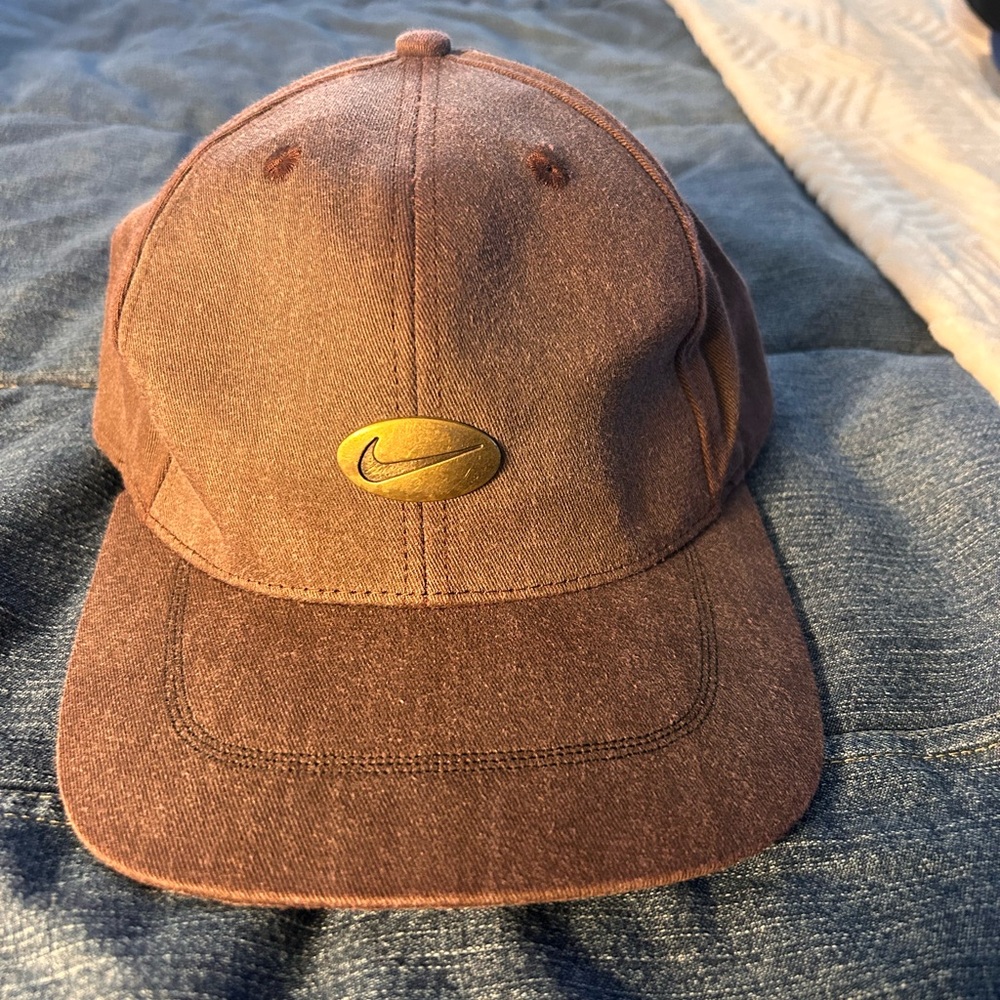 Nike Brown Cap with Gold Logo